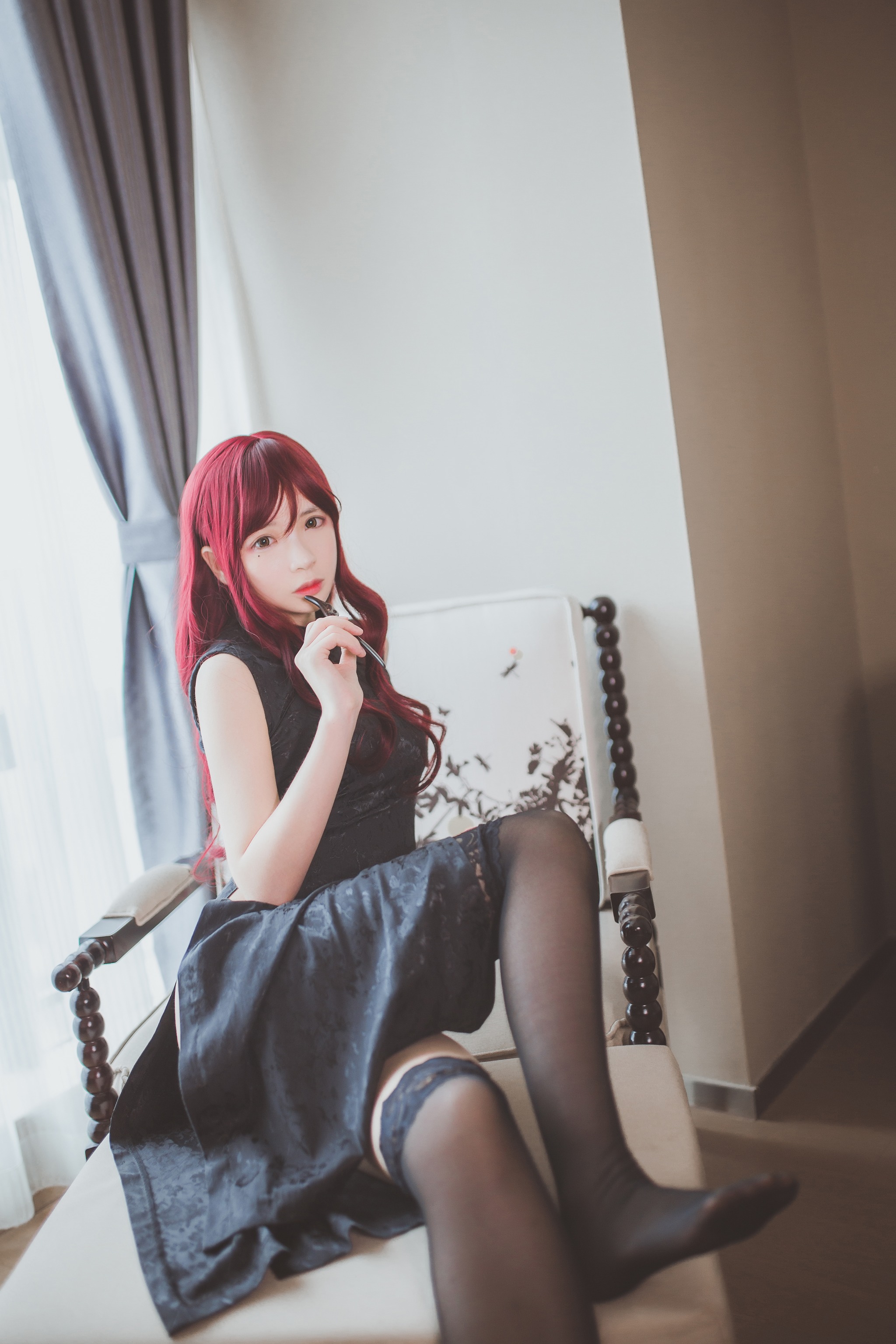疯猫ss – NO.060 黑色旗袍 [31P]-XikXak